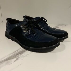Gatsby Genuine Leather Orthopaedic Blue Oxfords Size 11.5 (45)
